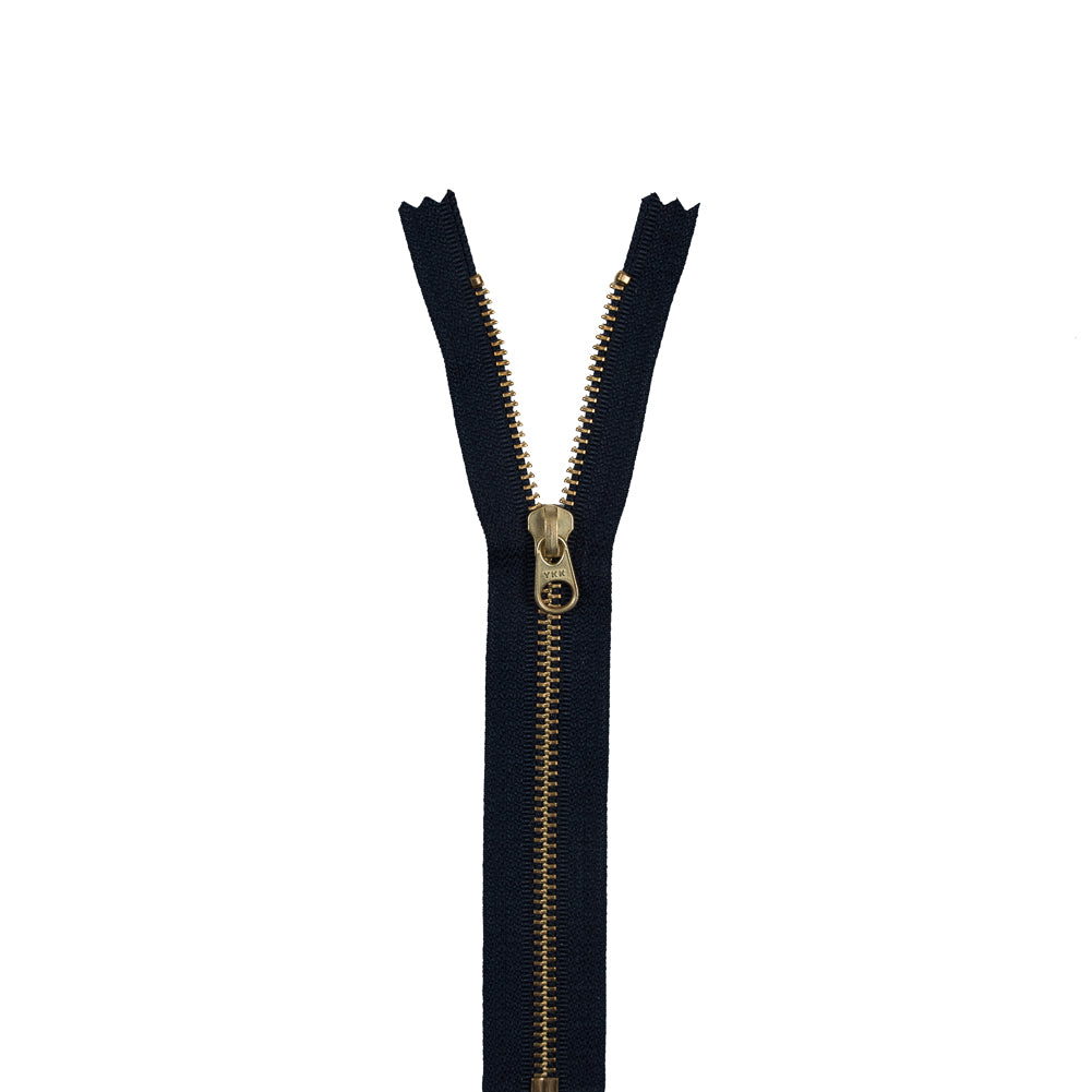 Metal Closed Bottom Zipper with Gold Teeth 8
