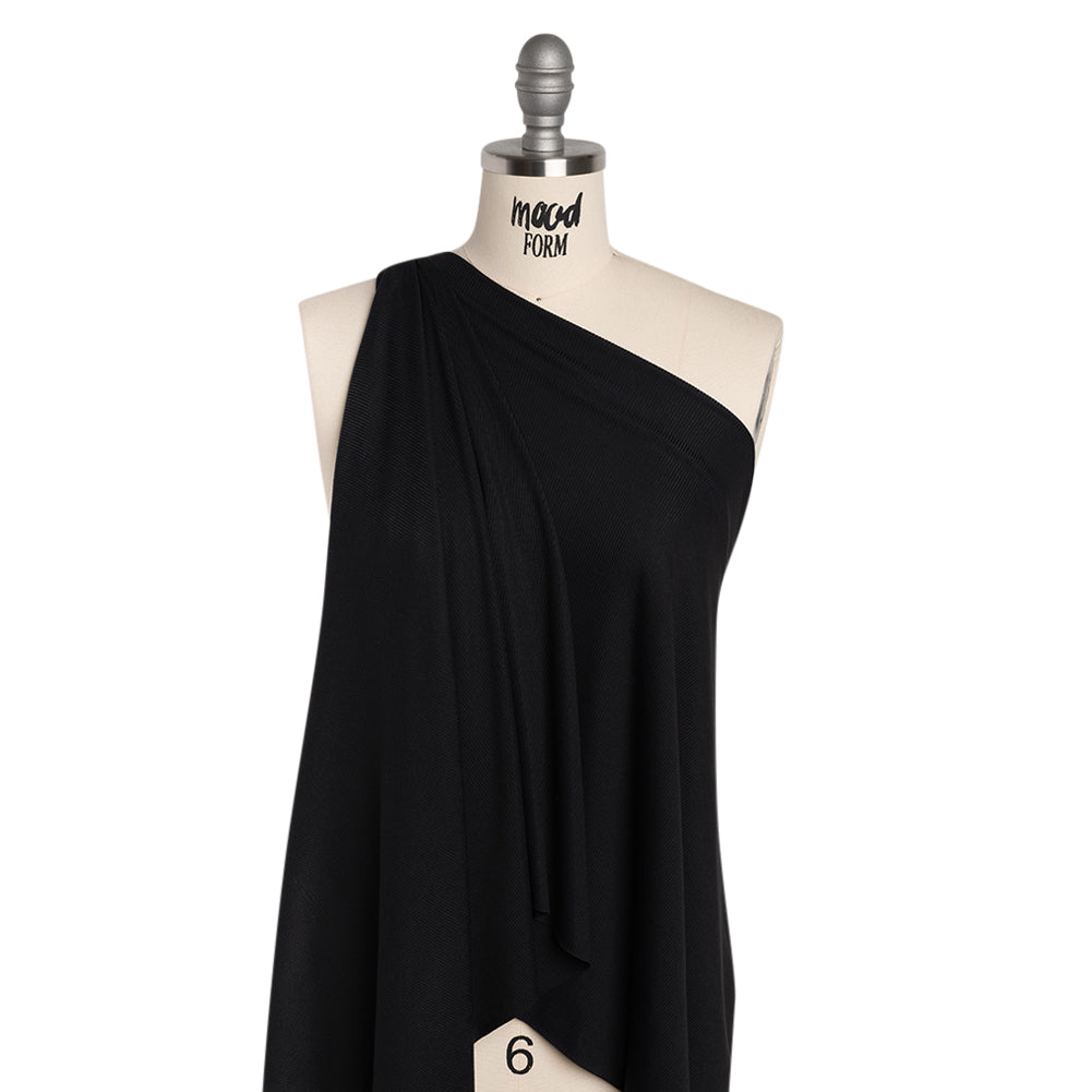 Stretch Rayon 2x2 Rib Knit - Black - Designer Deadstock - Joann Fabrics