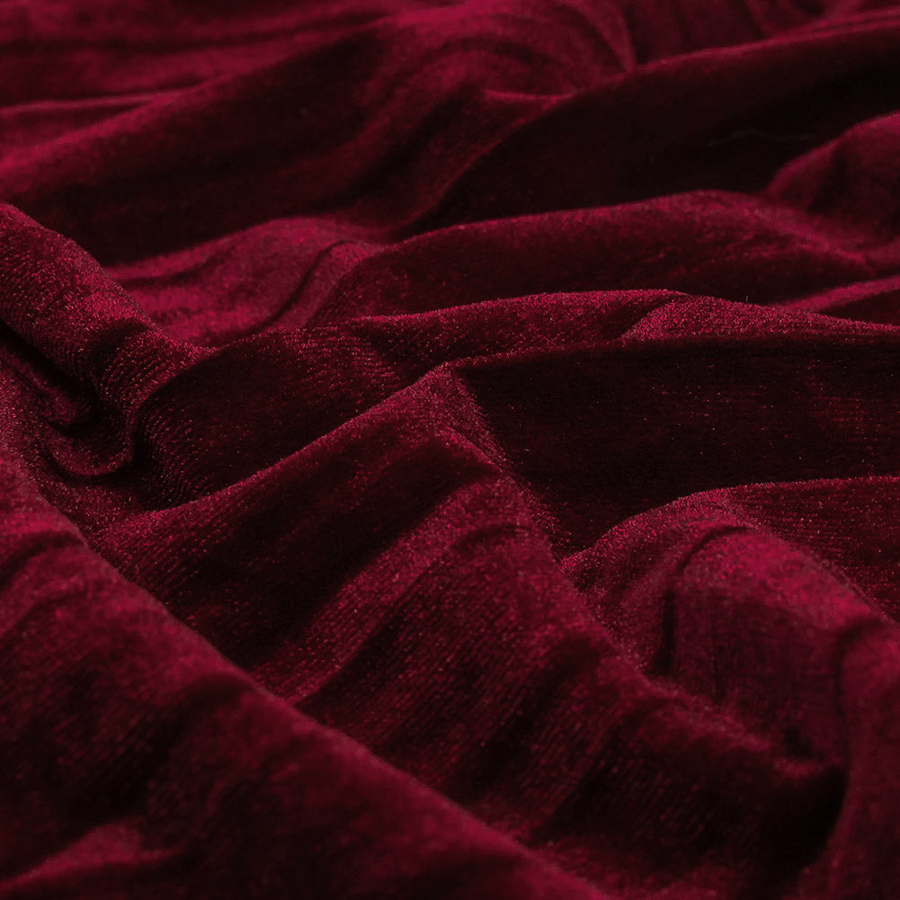 Pleated Velour - Wine - Tver Collection - Joann Fabrics