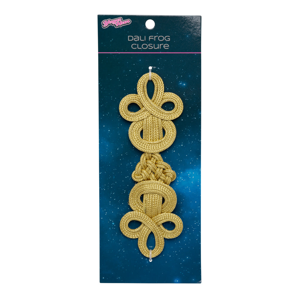 Yaya Han Metallic Faux Frog Closure Applique - Dali Gold Knots, 6.75