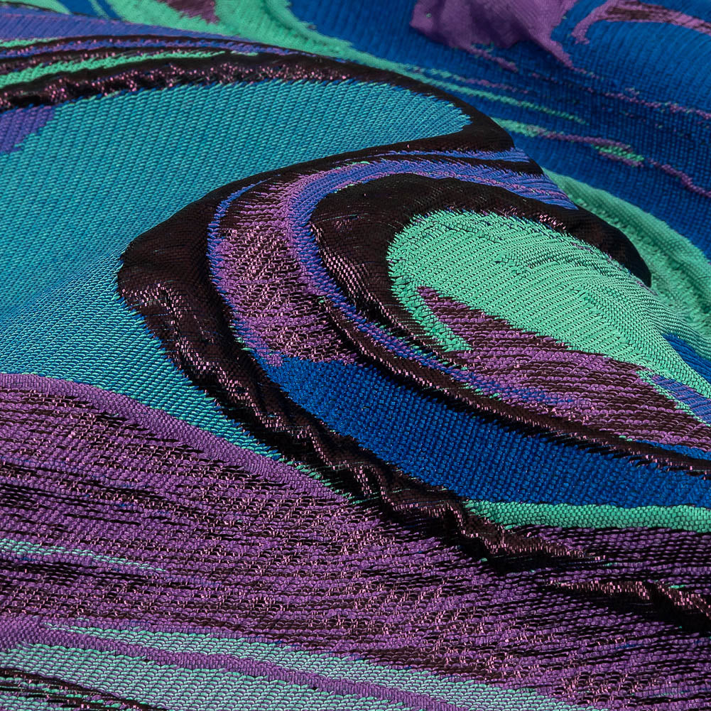 Lilac, Seafoam and Blue Marbled Metallic Luxury Brocade - Joann Fabrics