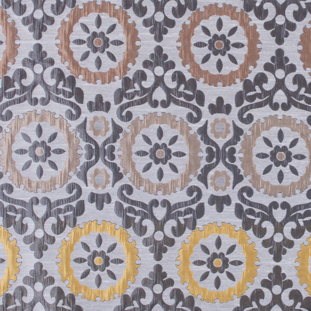 Brown and Gray Floral Brocade - Joann Fabrics