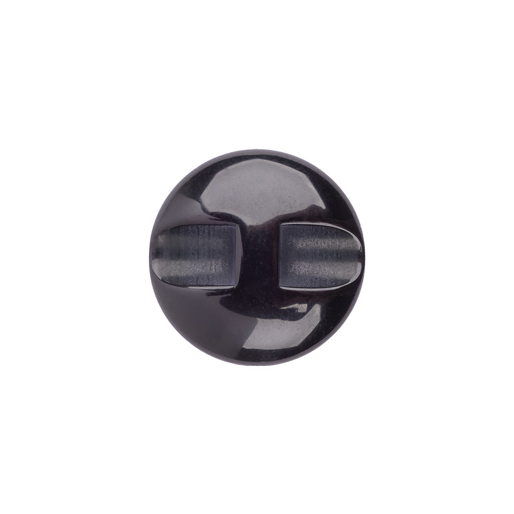 Italian Black Faceted Metal Look Self Back Button - 28L/18mm - Joann Fabrics