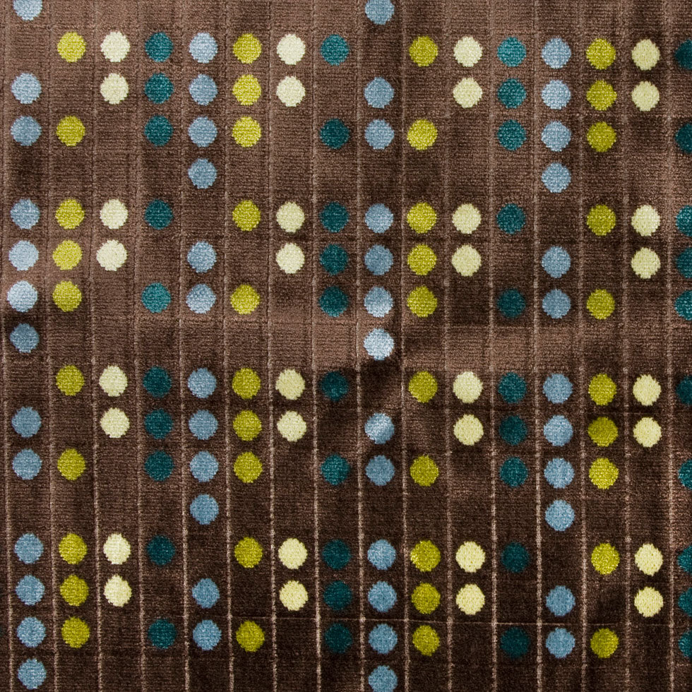 Brown/Blue Polka Dots Chenille - Joann Fabrics