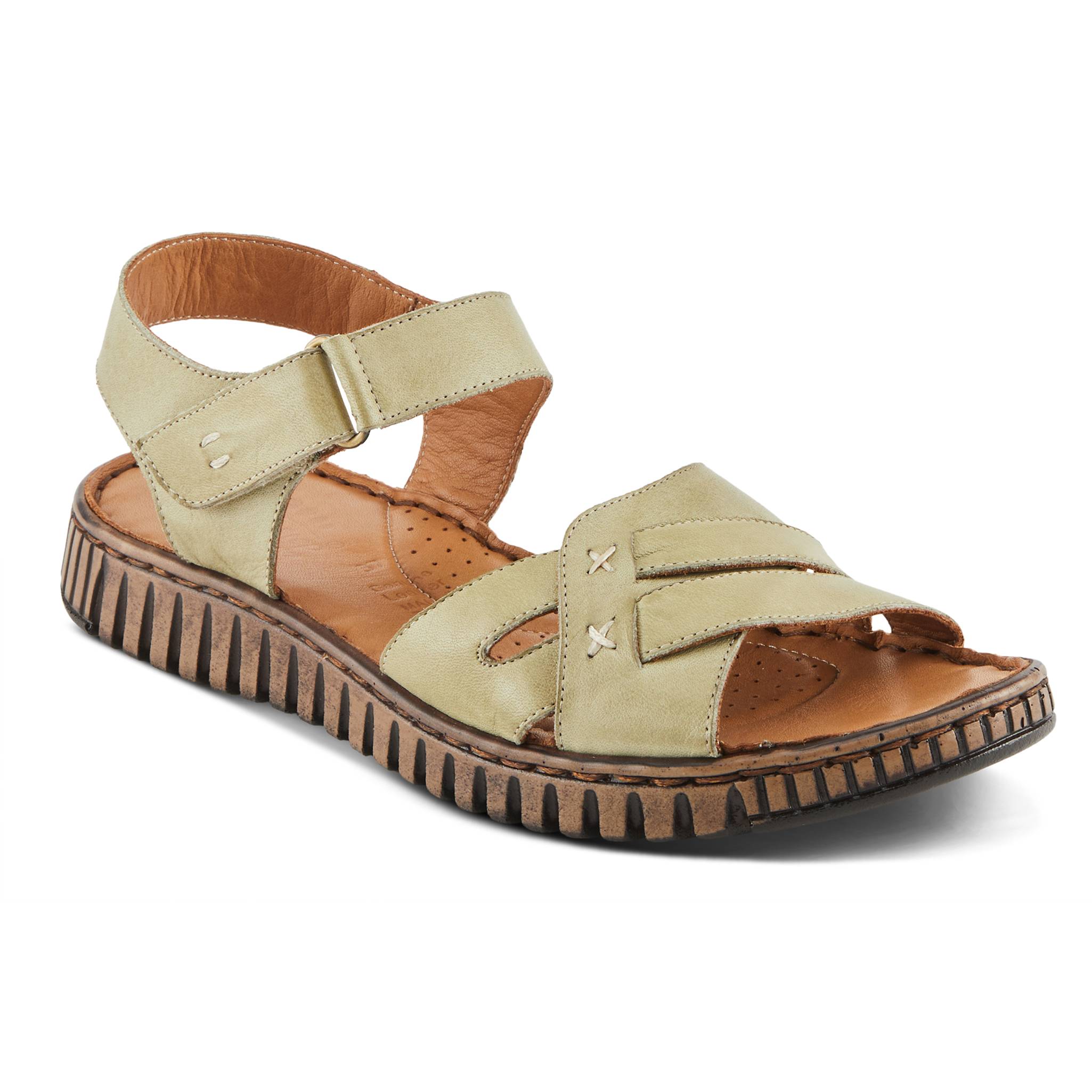 Spring Step® Adjustable Leather Sandal with Nonskid Sole - Northstyle Catalog