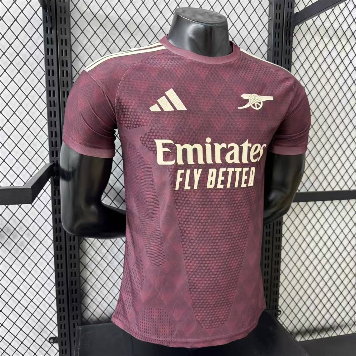 Arsenal 26-27 Yellow Sponsors Wine Red Special Jersey - Player Version - UnitedFutballJersey