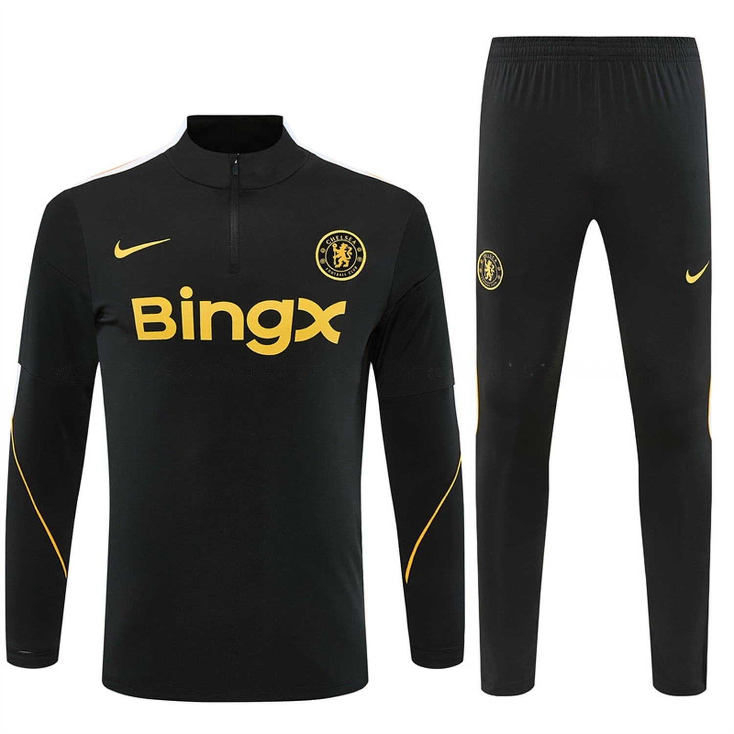 C.H.E.L.S.E.A 26-27 Long Sleeve Training Set - Black Top & Black Pants - UnitedFutballJersey