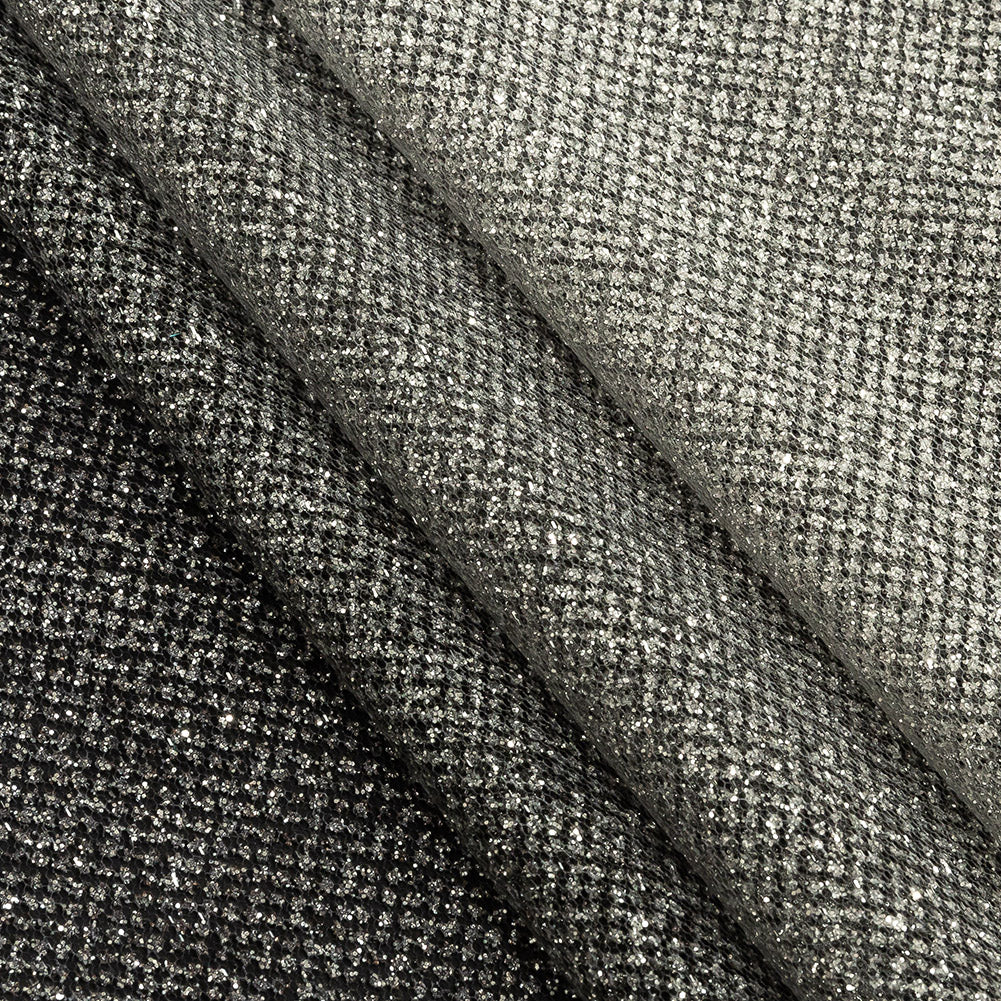Ombre Tulle with Metallic Platinum Glitter - Black and White - Starlet Collection - Joann Fabrics