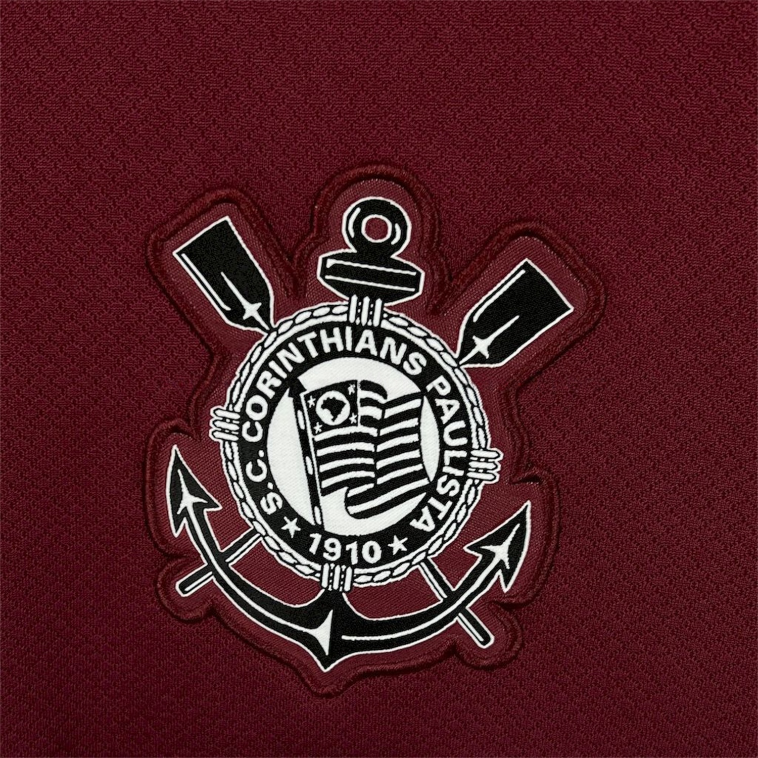 Corinthians 26-27 Wine Red Pre-Match Jersey - Fans Version - UnitedFutballJersey
