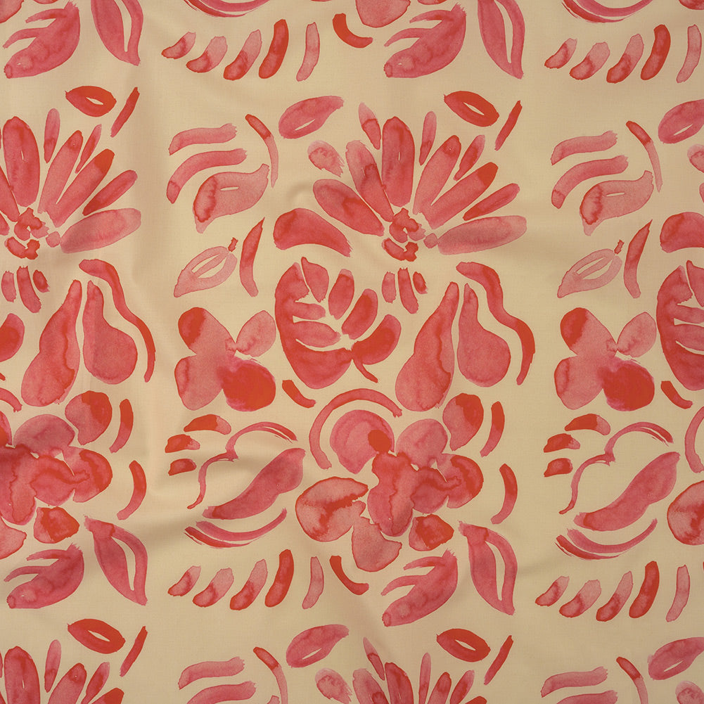 Stretch Cotton Poplin Print - Pink Flower Blocks - Mood Exclusive Romantic Inclinations - Joann Fabrics