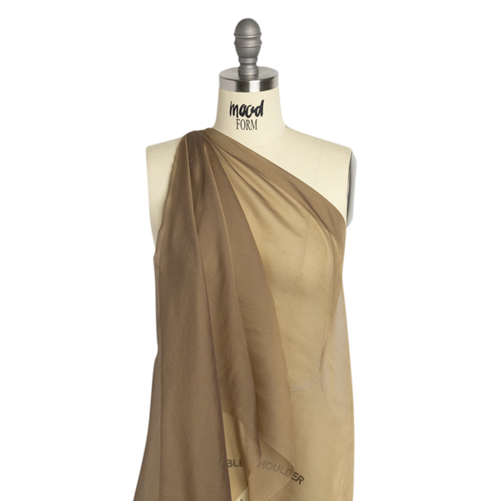 Chiffon-Like Silk Voile - Dark Khaki Iridescent - Adelaide Collection - Joann Fabrics