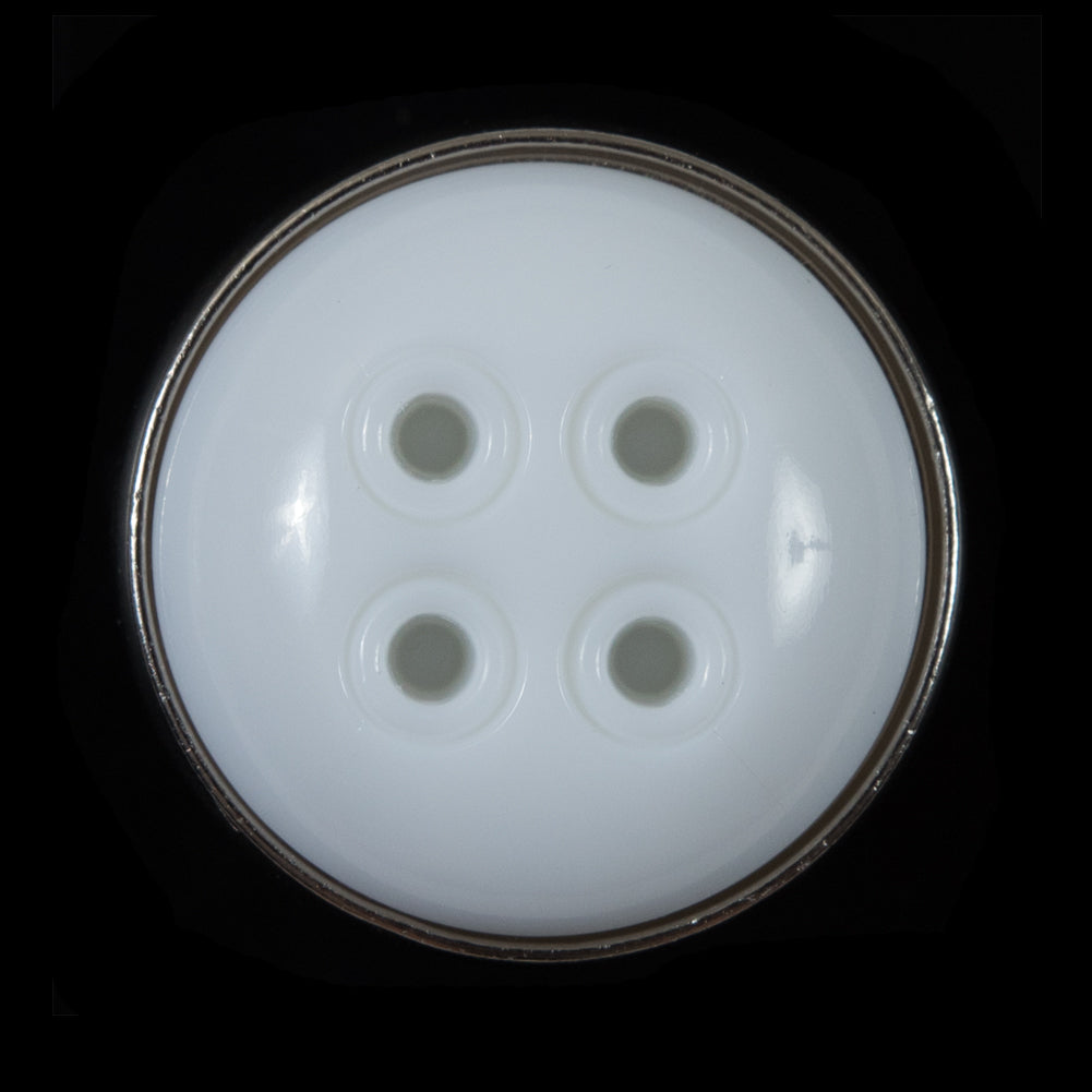 White and Gray Plastic Shank-Back Button - 50L/32mm - Joann Fabrics
