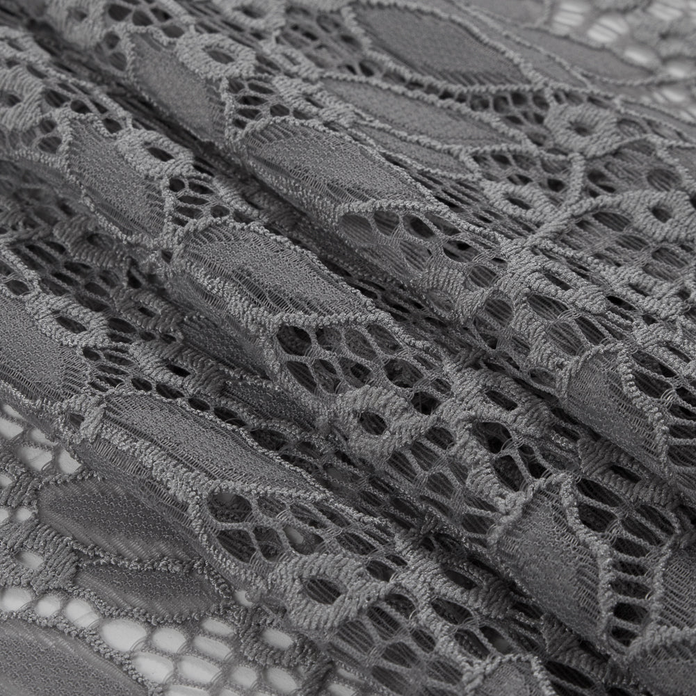 Stretch Lace - Gray Floral - Katerina Collection - Joann Fabrics