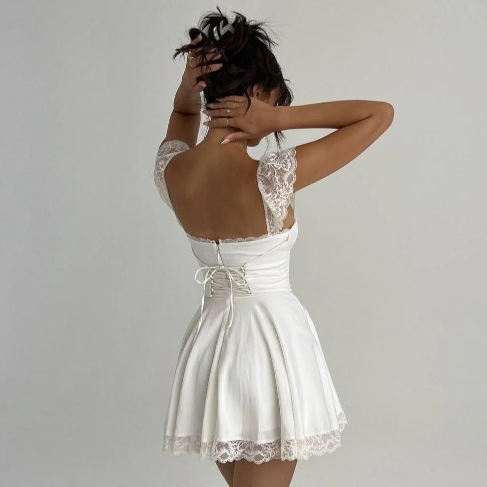 Lace n Grace Vintage White Mini Dress