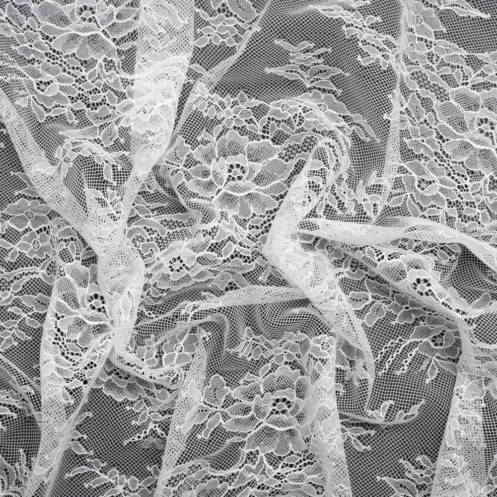 Chantilly Lace - White Flowers on a Net - Joann Fabrics