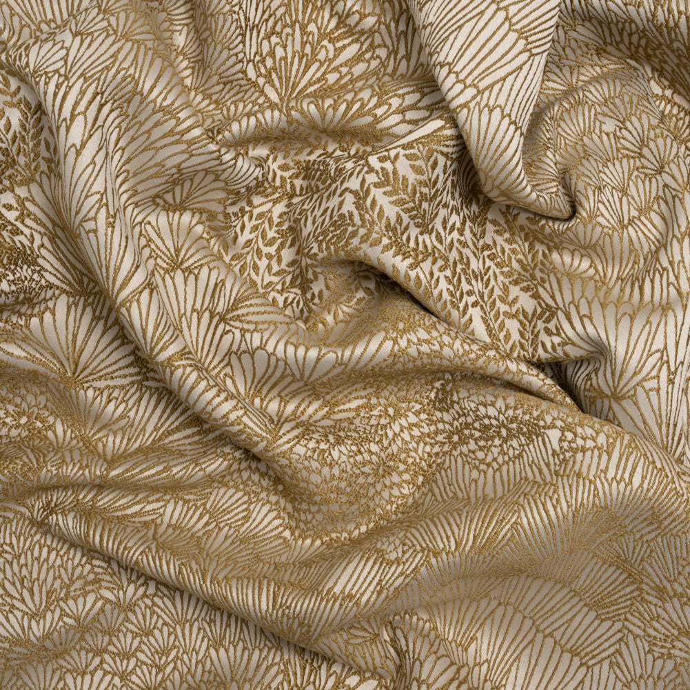 Recycled Polyester Jacquard - Ochre Lush Garden - British Imported - Joann Fabrics