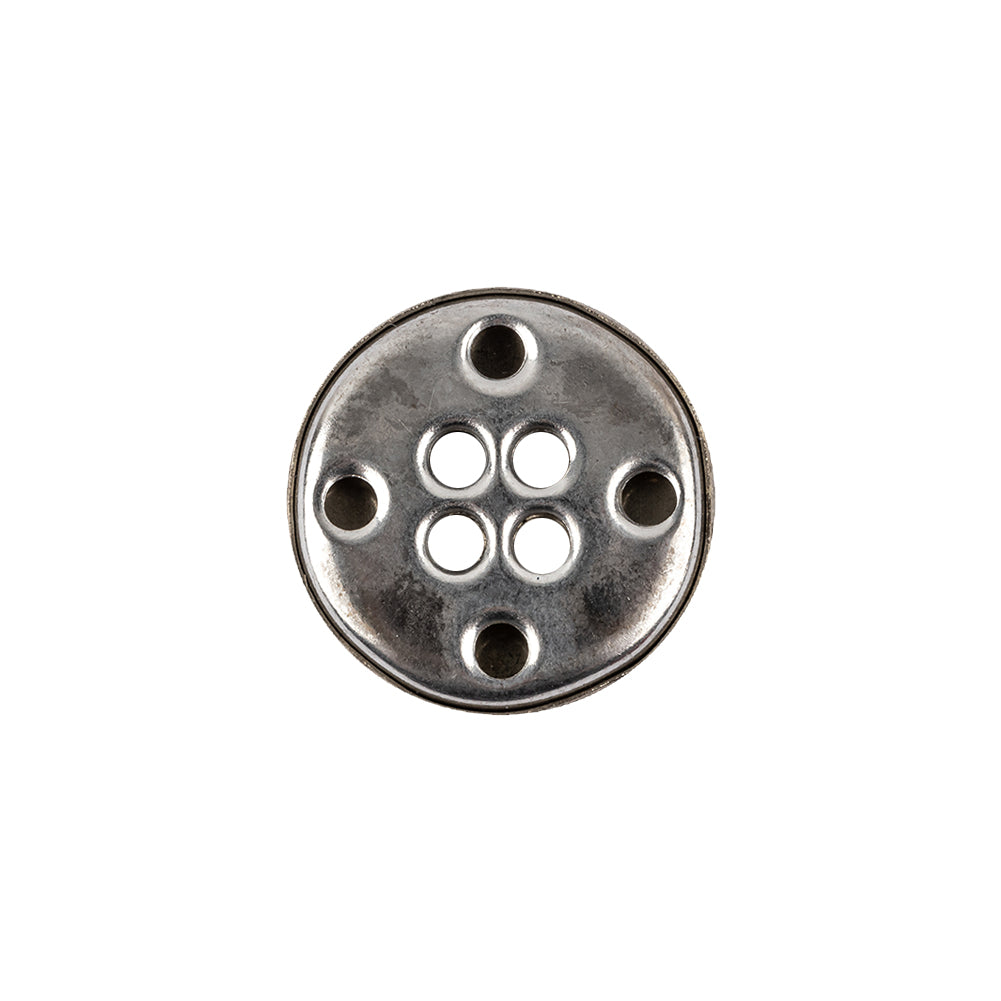 Italian Silver 4-Hole Metal Coat Button - 28L/18mm - Joann Fabrics