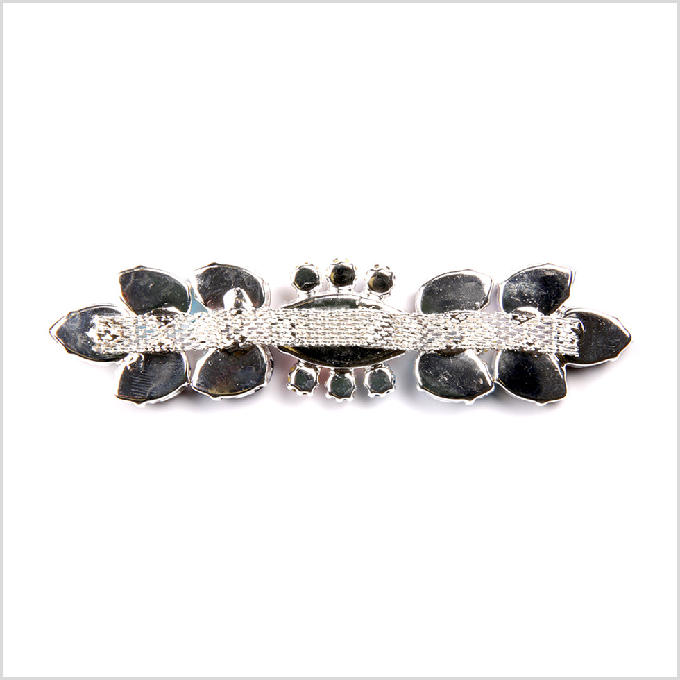 Silver and Multicolored Sew-On Rhinestone Brooch - 3.875”x 1” - Joann Fabrics