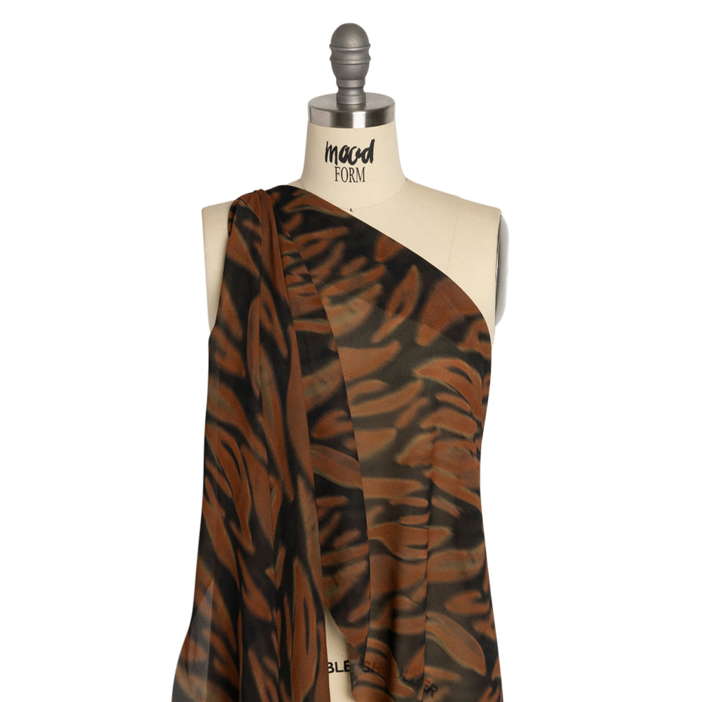 Mood Exclusive Brown Monarch Madness Viscose Georgette - Joann Fabrics