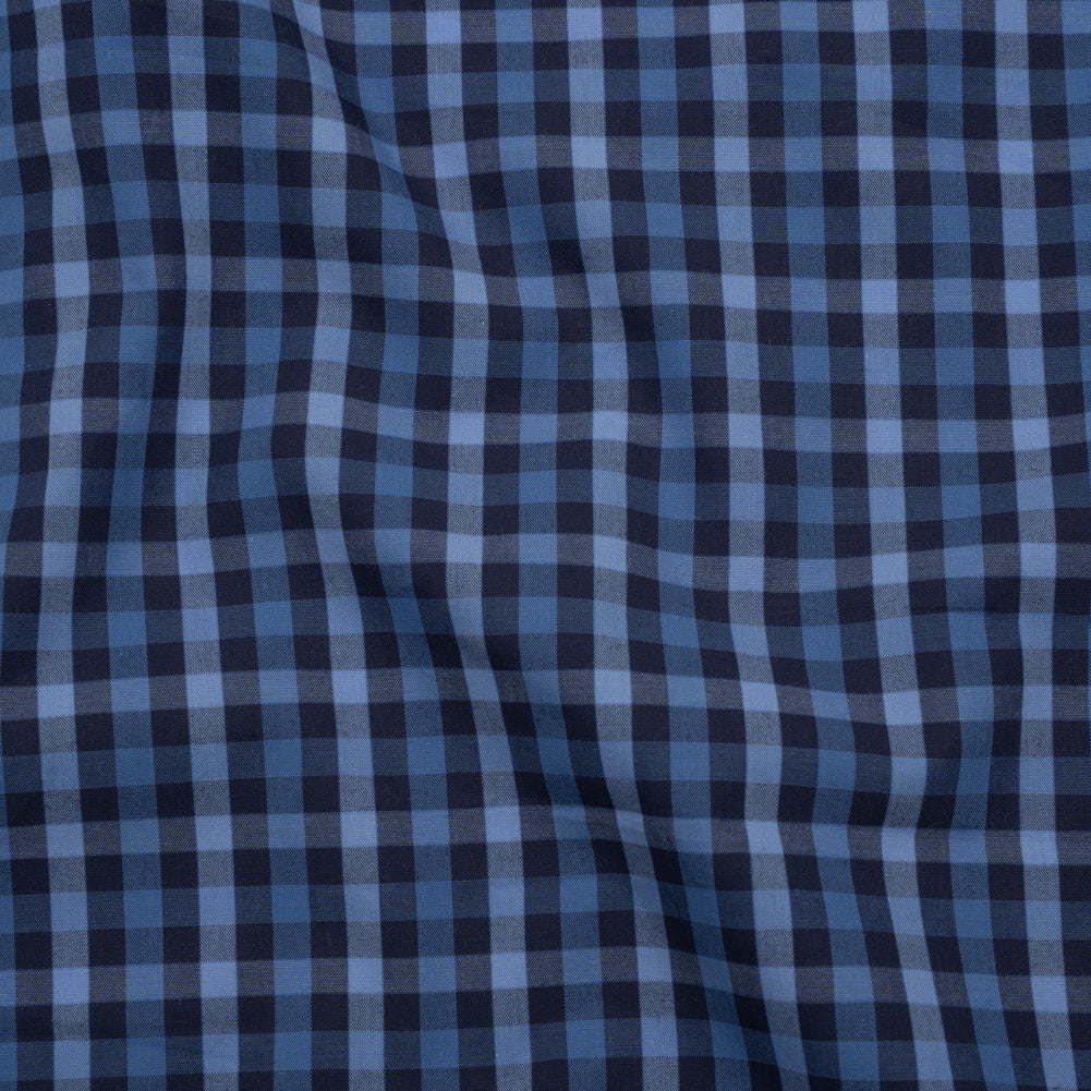 Cotton Shirting - Shades of Blue Tattersall Check - Deadstock - Joann Fabrics