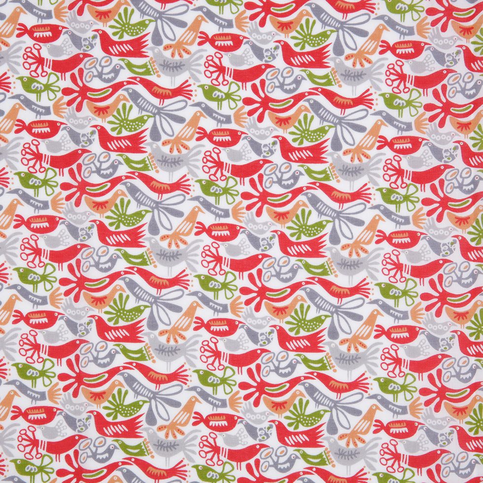 Cotton Voile - Red, Orange and Green Animal - Joann Fabrics