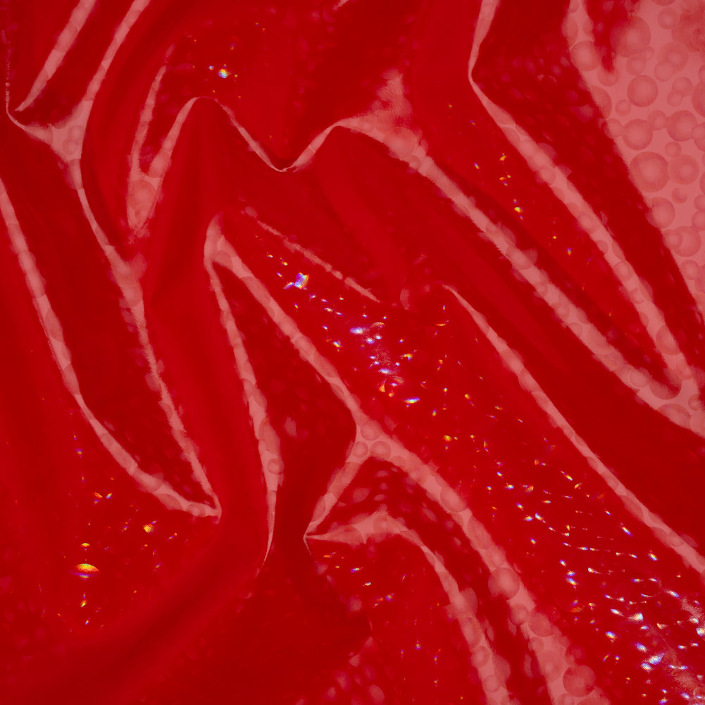 3D Holographic Vinyl - Red Bubble Dots - Lynn Collection - Joann Fabrics