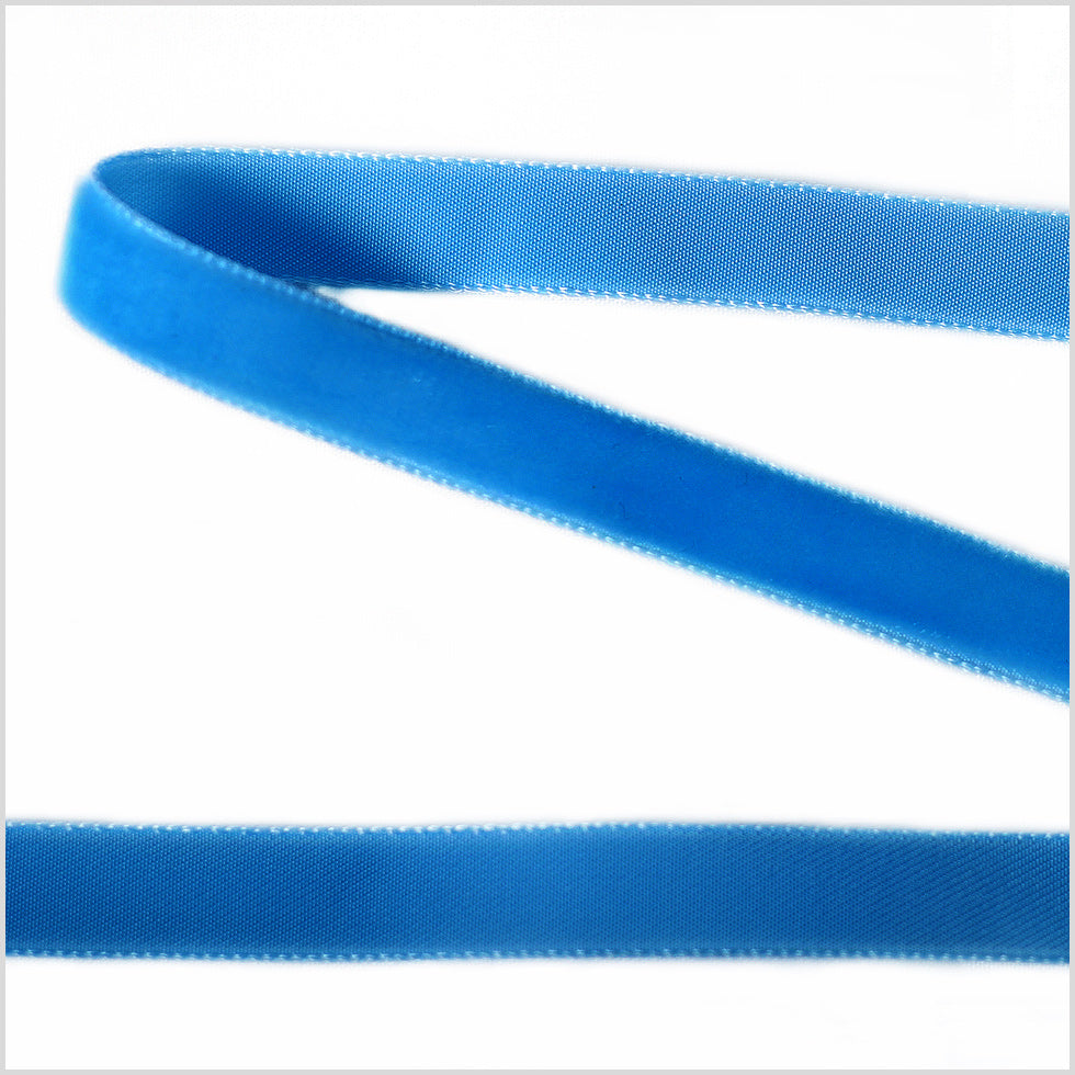 Single Faced Velvet Ribbon Made in Italy - 3/8