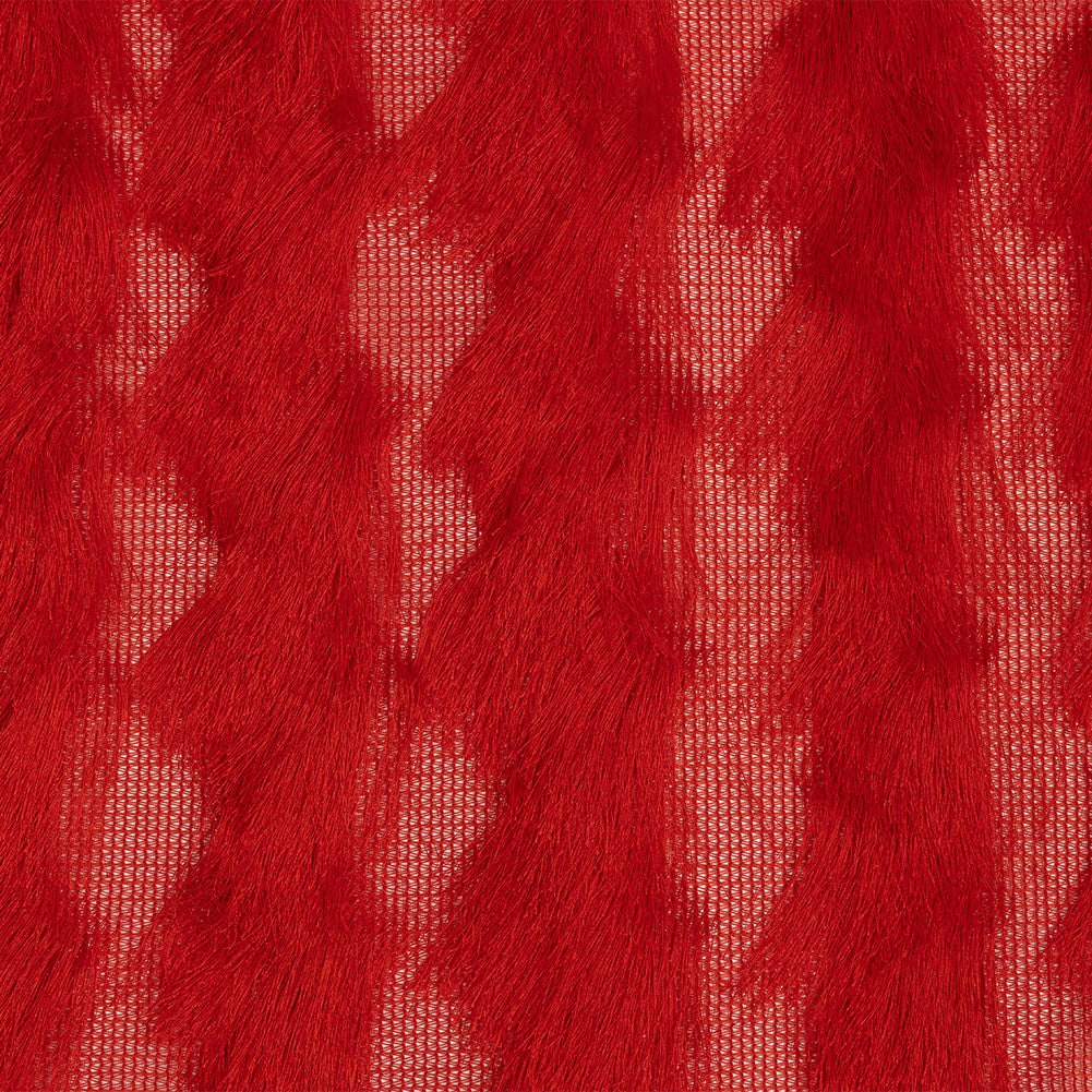 Tango Red Zig Zag Fringe Mesh - Joann Fabrics