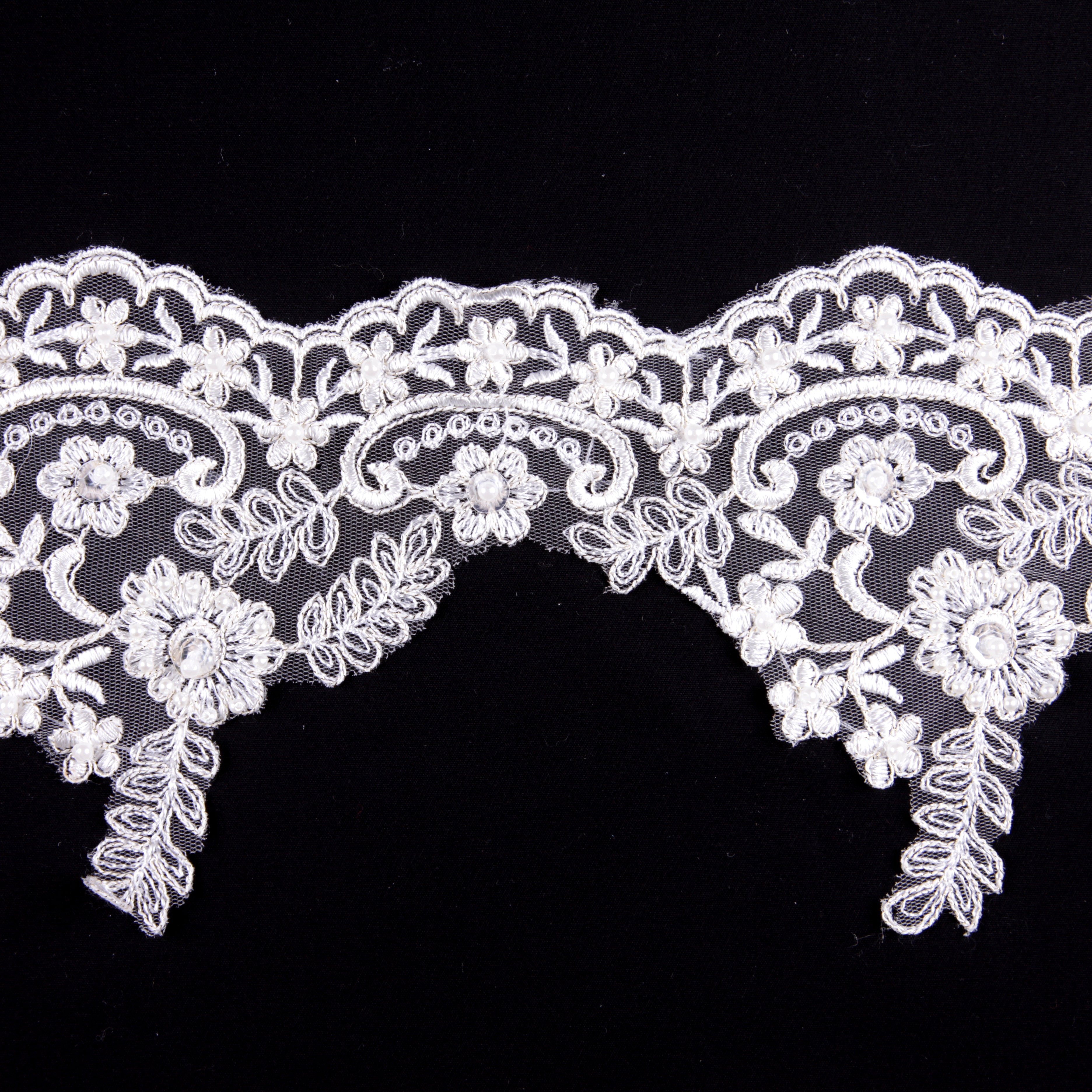 Off-White / Gold Beaded Lace - Joann Fabrics