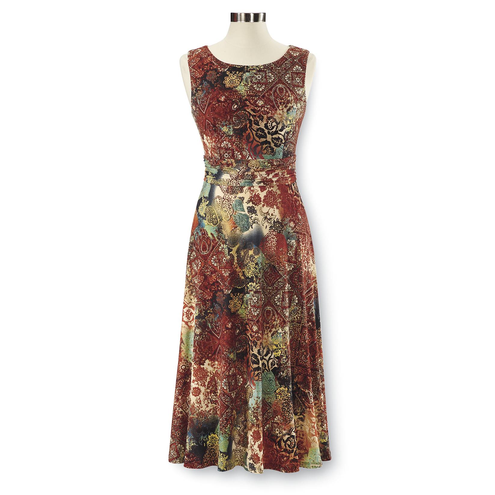 Earthtone Print Dress - Northstyle Catalog