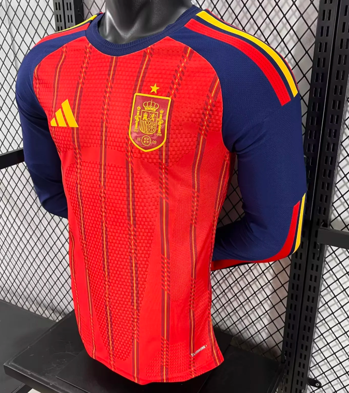 2026 Long Sleeve Player Version Spain Home Football Jersey 1:1 Thai quality