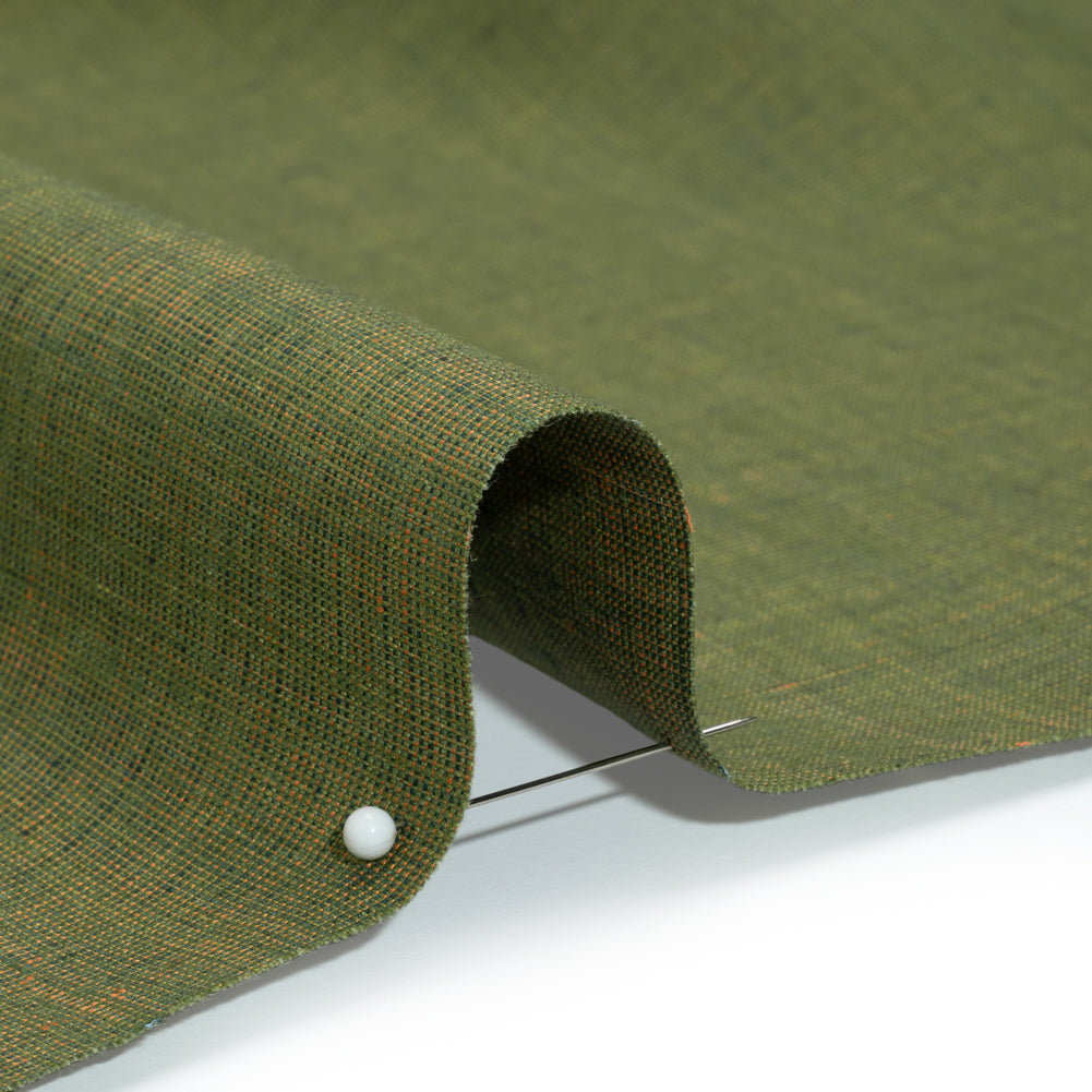 Two-Tone Medium Weight Linen Woven - Kelly Green and Orange - Joann Fabrics