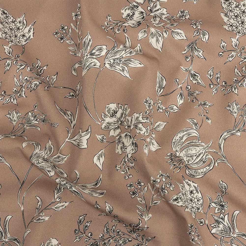 Mood Exclusive Tan Organic Delineation Stretch Cotton Sateen - Joann Fabrics