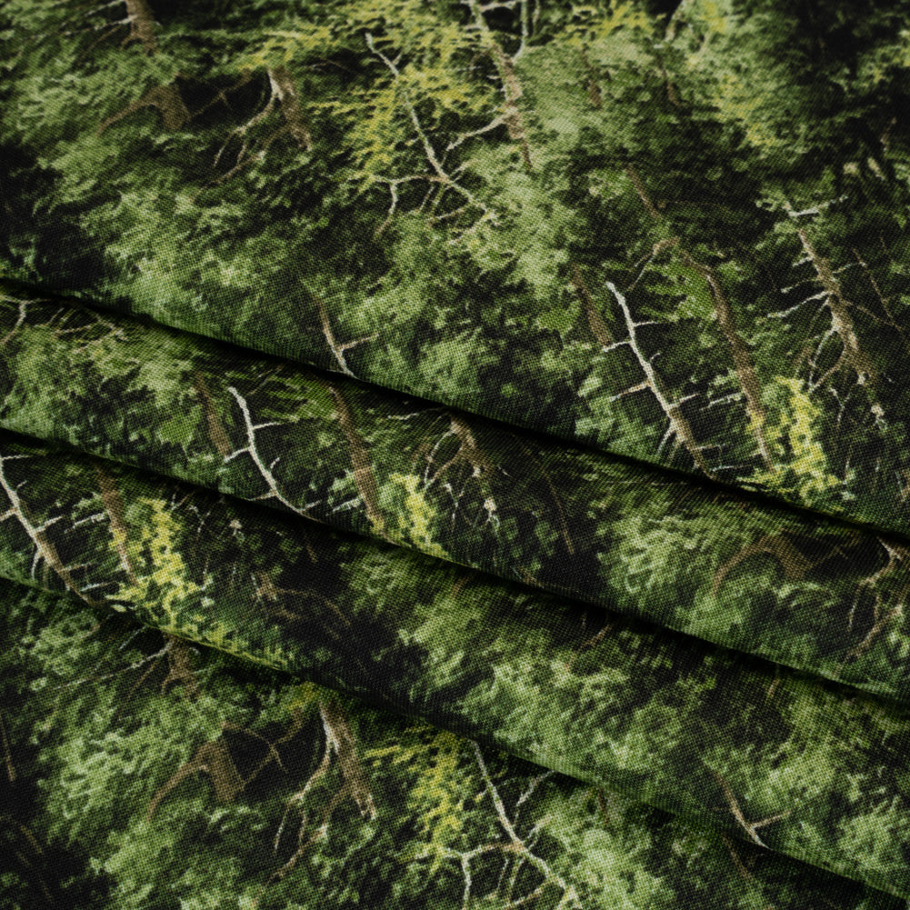 Printed Quilting Cotton by Northcott Studio - Mid Green Evergreen Trees - Naturescapes Collection - Joann Fabrics
