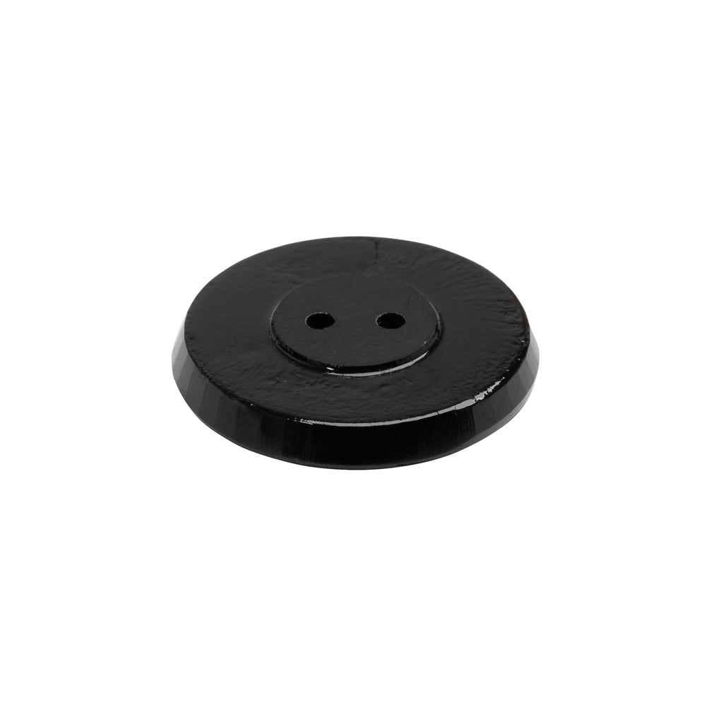 Flat Glass 2-Hole Button - Black - 35L/22mm - Joann Fabrics