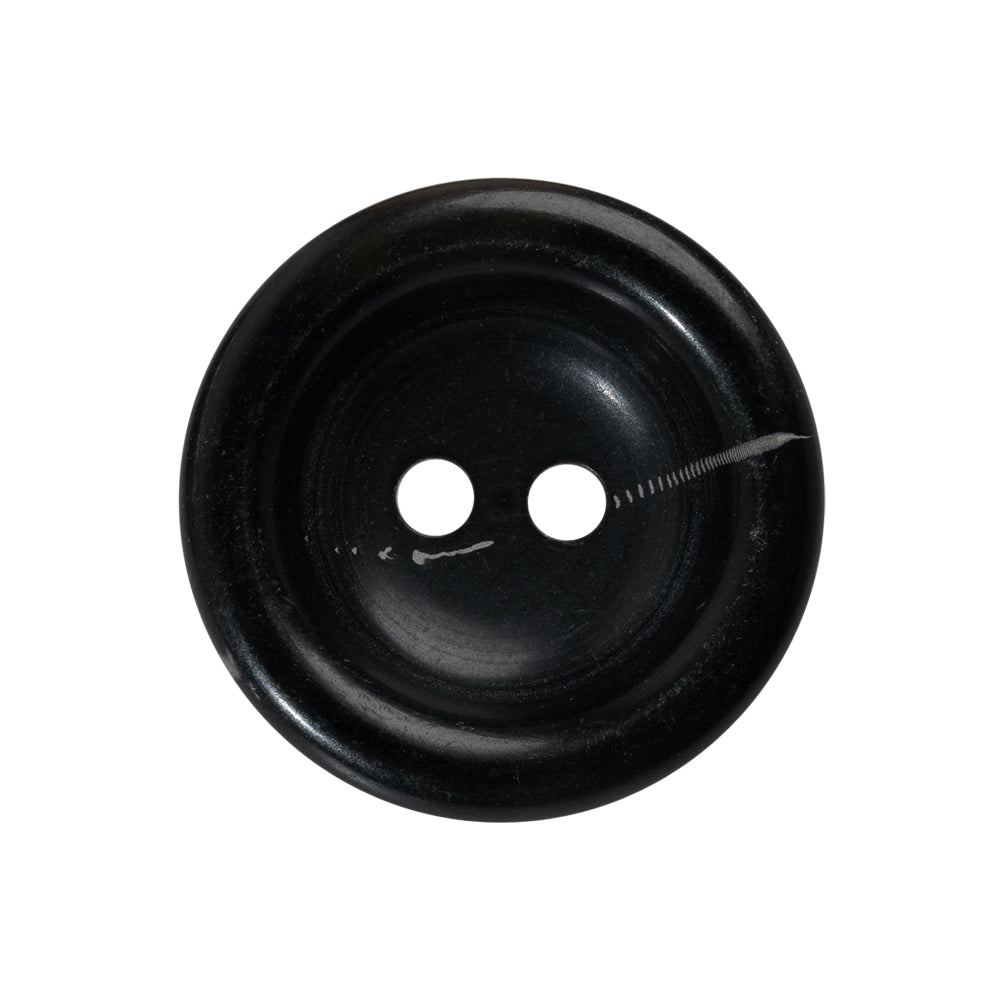 Plastic 2-Hole Button - 40L/25.5mm - Black Bowl Shaped - Joann Fabrics