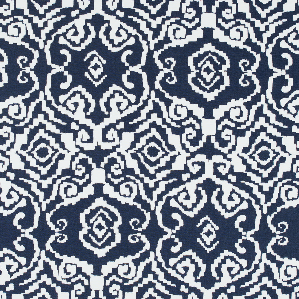 Navy/White Printed Stretch Cotton Sateen - Joann Fabrics