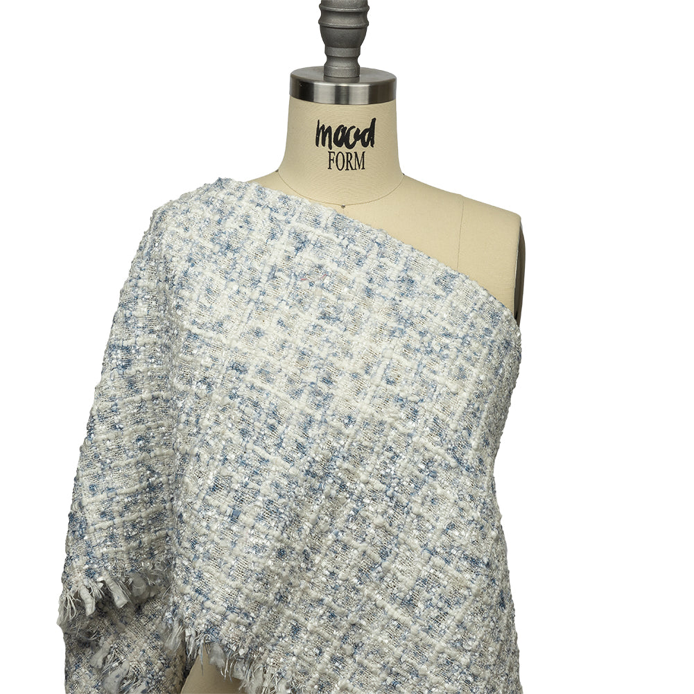 Newcastle Blue and Frost Mint Viscose and Acrylic Chenille Tweed - Joann Fabrics