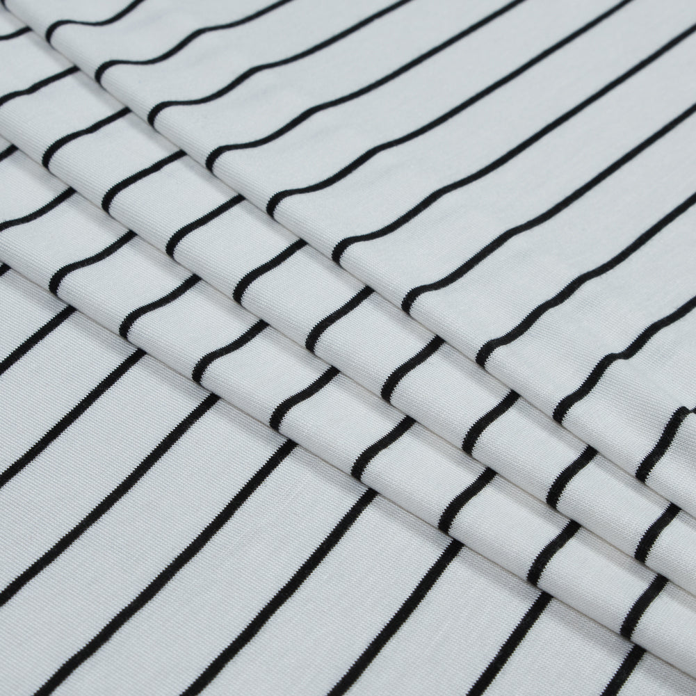 White and Black Pencil Striped Jersey - Joann Fabrics