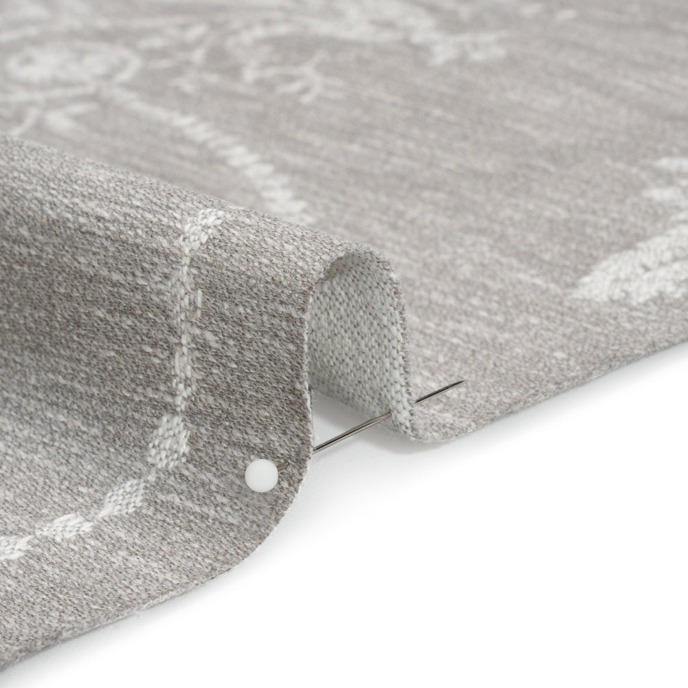 Polyester and Cotton Jacquard - Steel Scrolls and Leaves - British Imported - Joann Fabrics