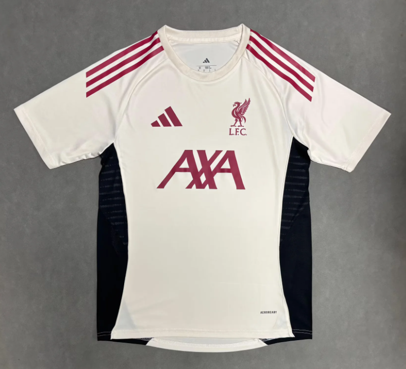 2025/2026 Liverpool Training Suit off white Football Jersey 1:1 Thai quality