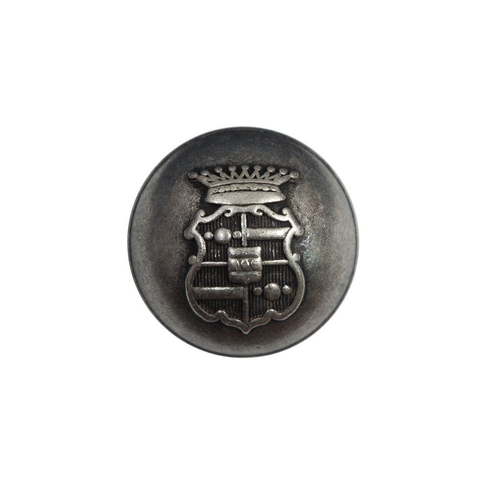 Italian Silver Metal Crest Button - 32L/20mm - Joann Fabrics