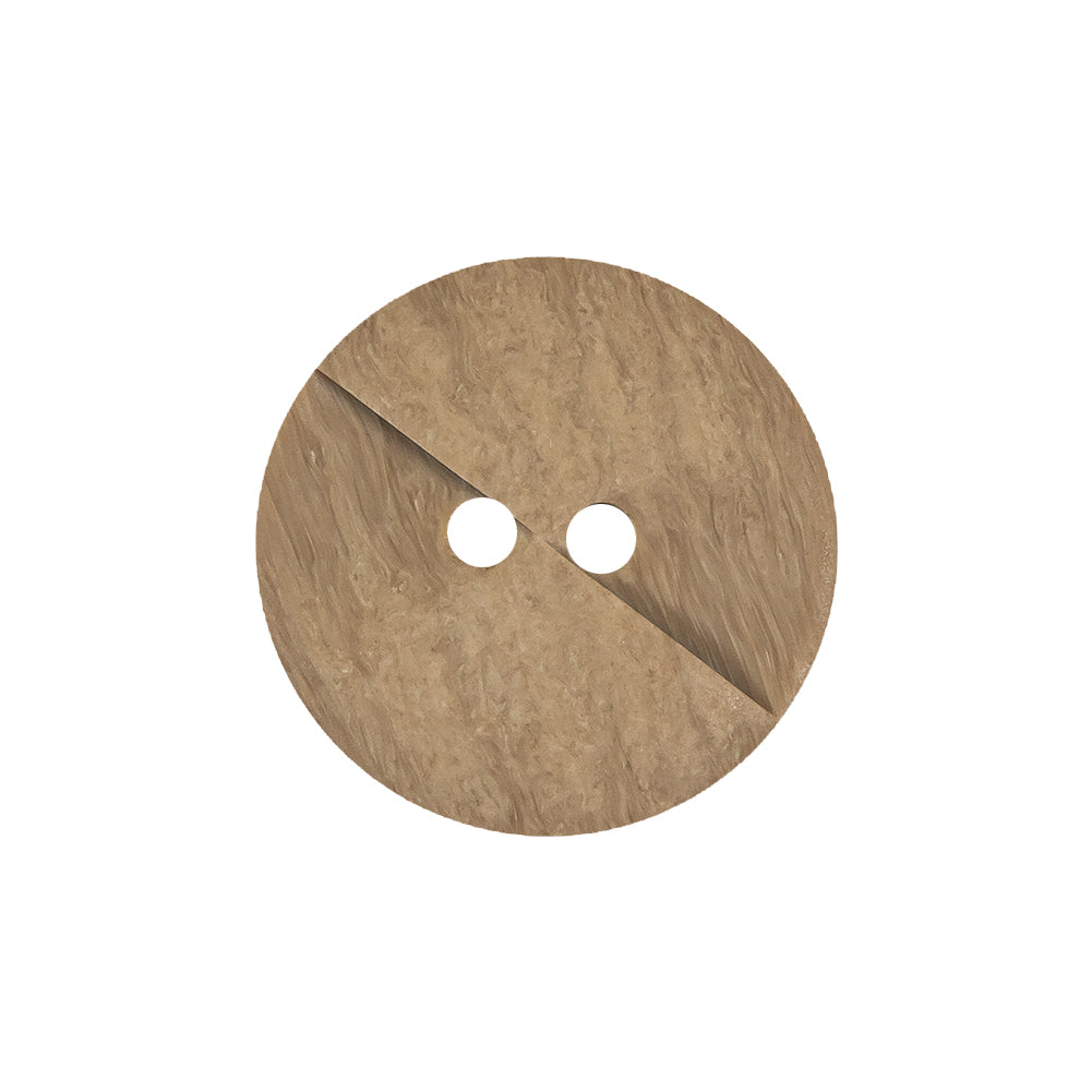 Beige Wood Look Geometric Carved 2-Hole Plastic Button - 36L/23mm - Joann Fabrics