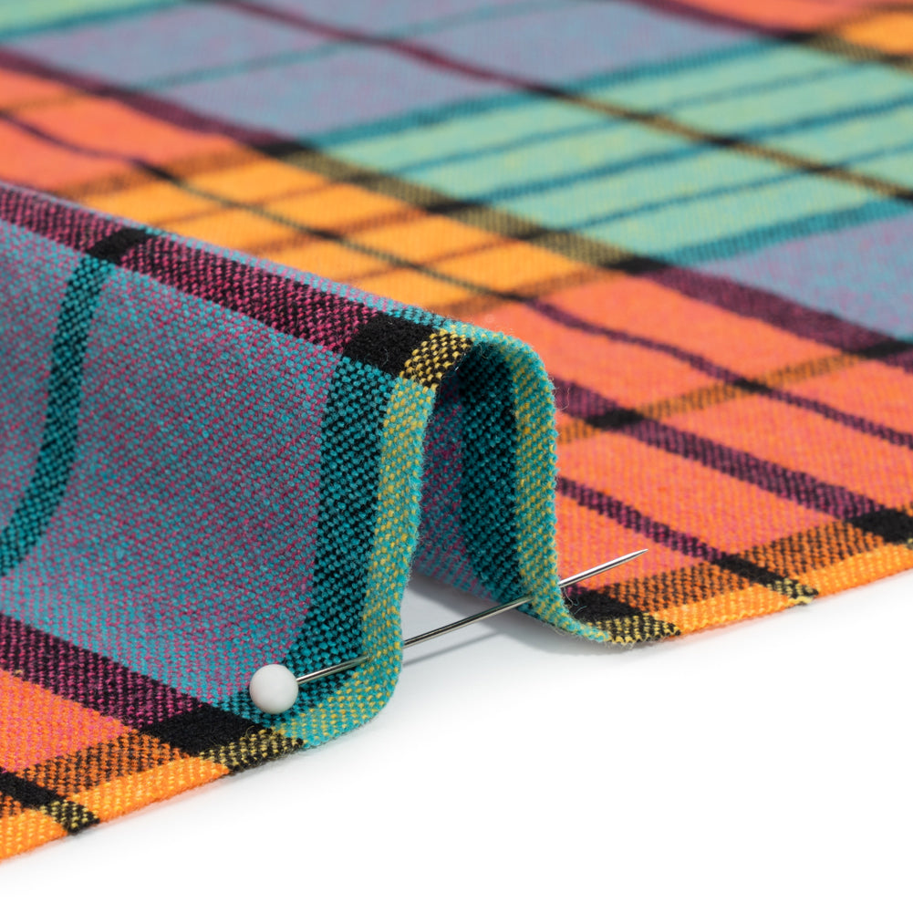 Orange, Green and Blue Plaid Homespun Cotton and Polyester Woven - Joann Fabrics