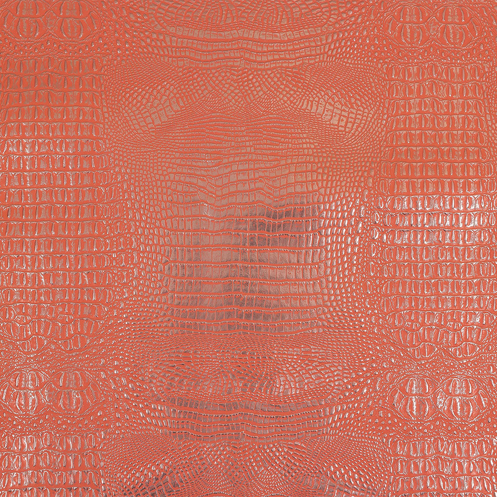 Metallic Crocodile Embossed Vinyl - Pink and Silver - Twain Collection - Joann Fabrics