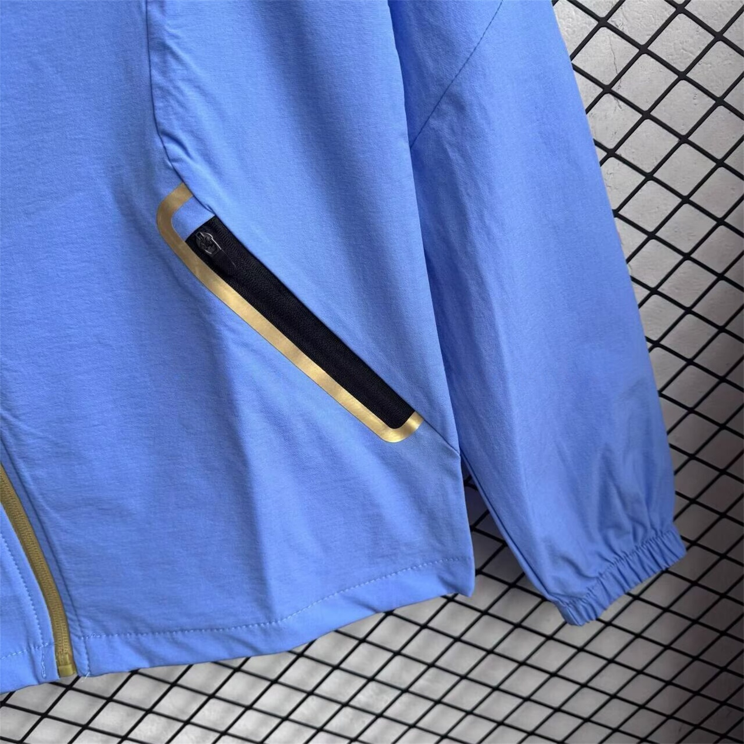 Argentina 2026 Windbreaker Training Set - Blue Top and Black Pants - UnitedFutballJersey