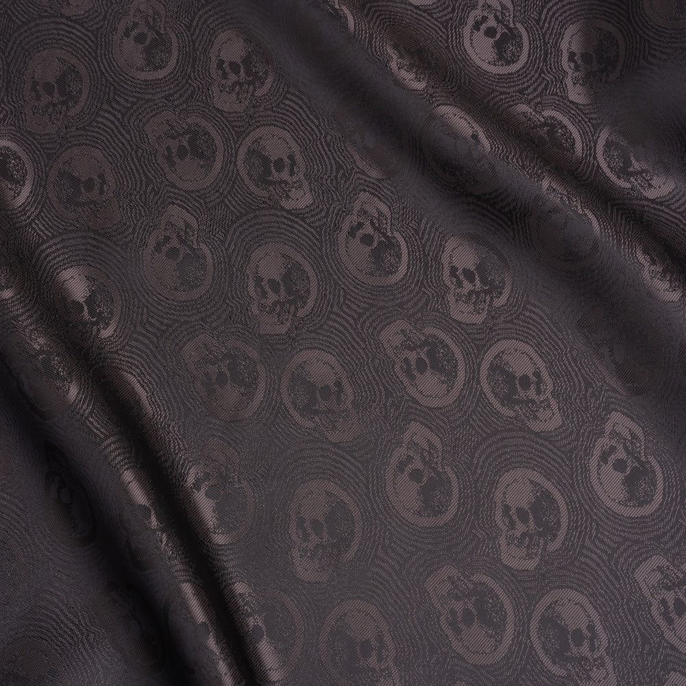 Skulls Jacquard Lining - Black and Charcoal Bi-Color - Joann Fabrics