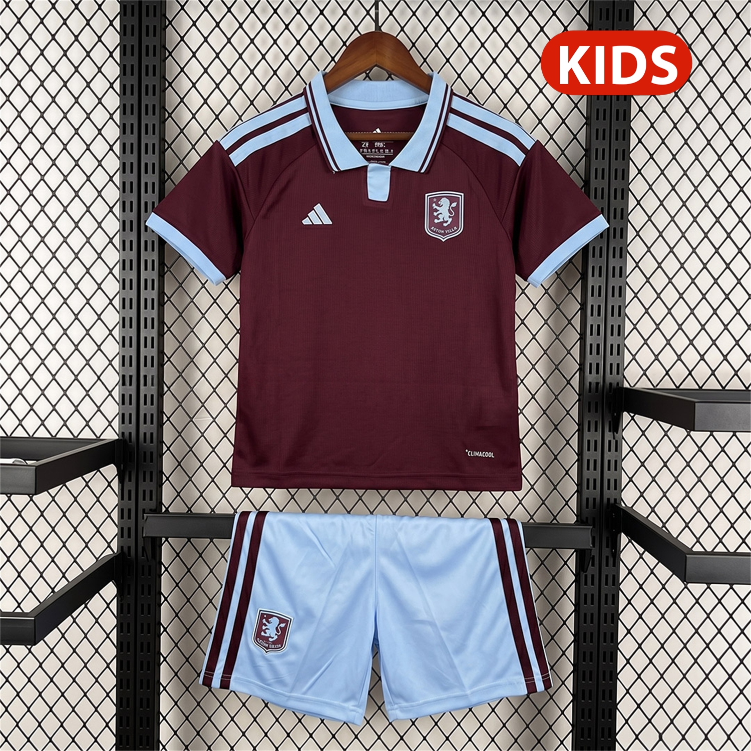 Aston Villa 26-27 Home Kids Kit - UnitedFutballJersey