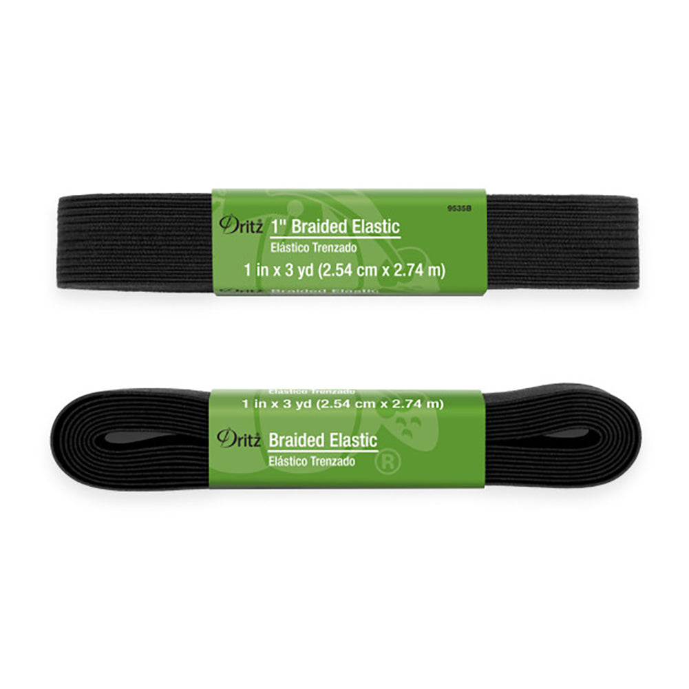 Dritz Braided Elastic - Black - 1