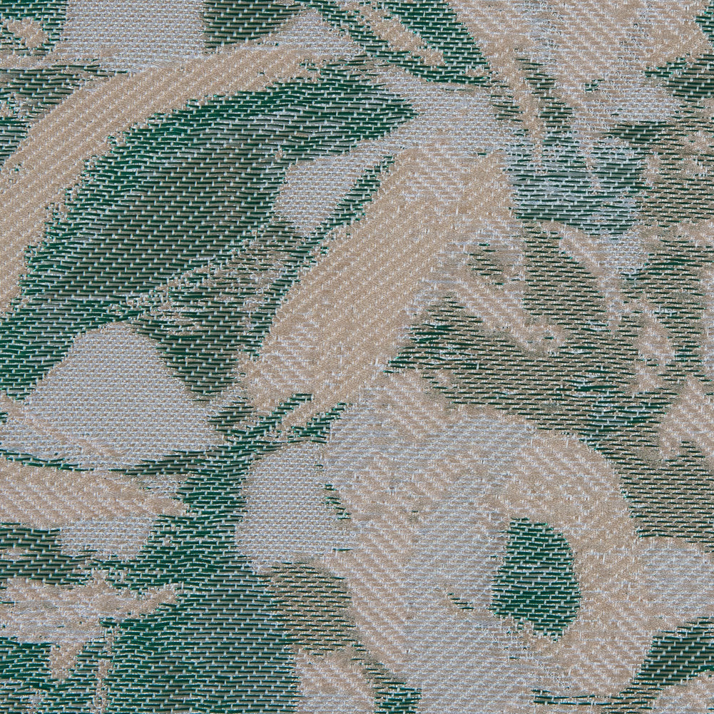 Beige, Green and Ivory Abstract Floral Jacquard - Joann Fabrics